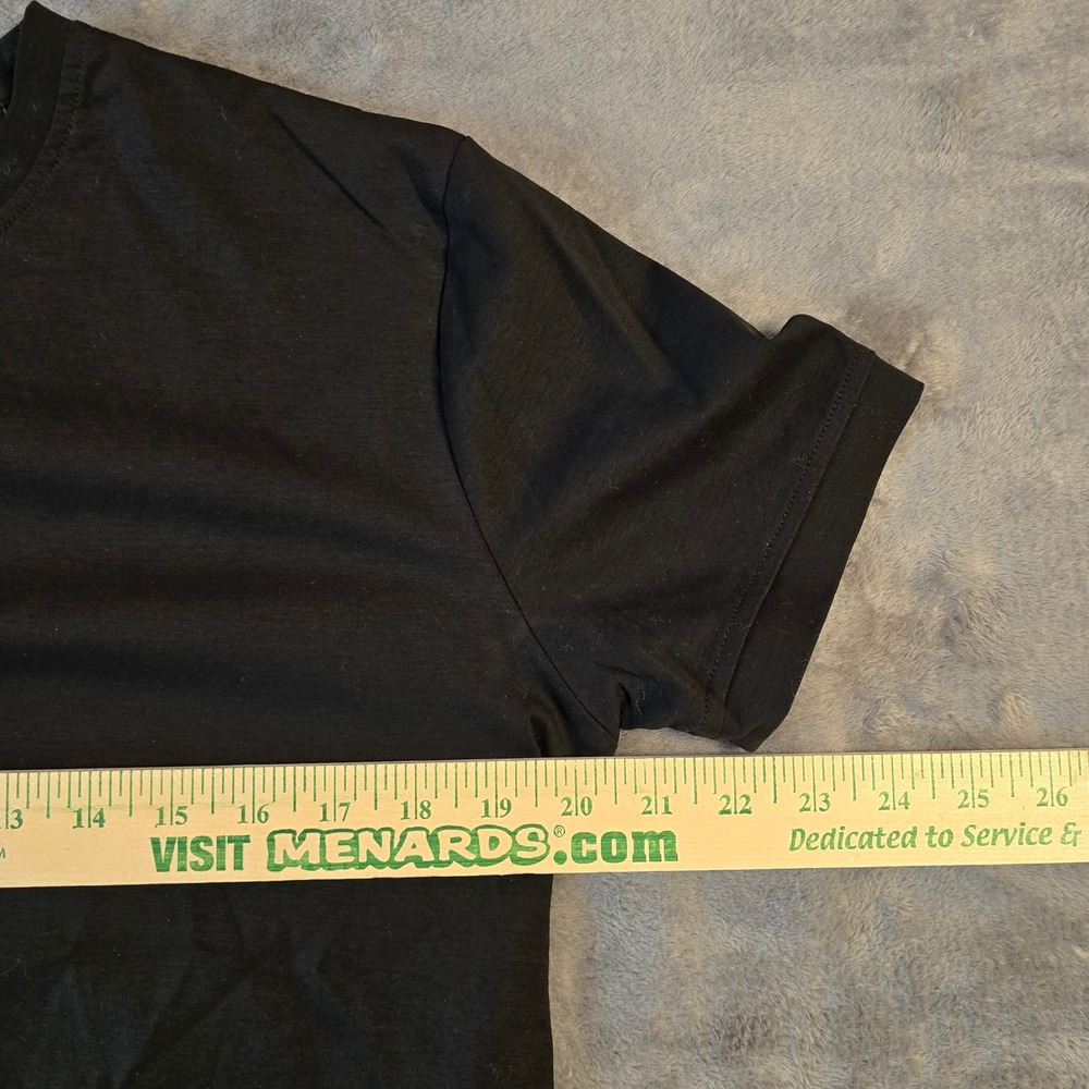 Raith Black Cotton T-Shirt Men M Minimalist Basic Casual Streetwear‎ Tee Comfort - Picture 6 of 11